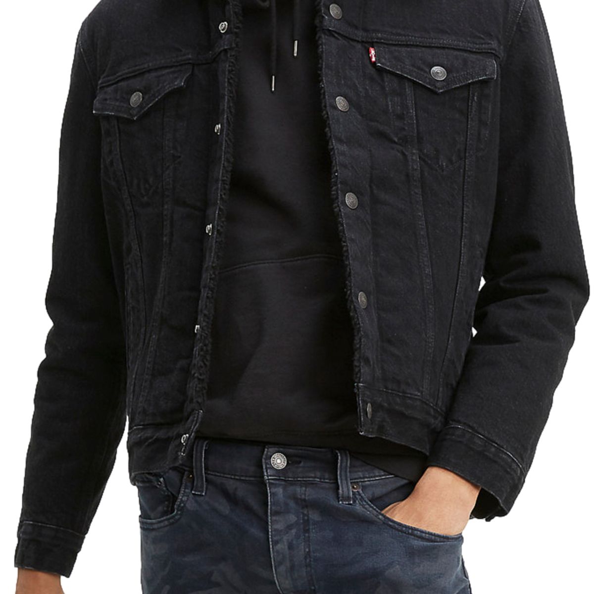 LEVIS - Chaqueta Hombre Sherpa Trucker Negro Levis