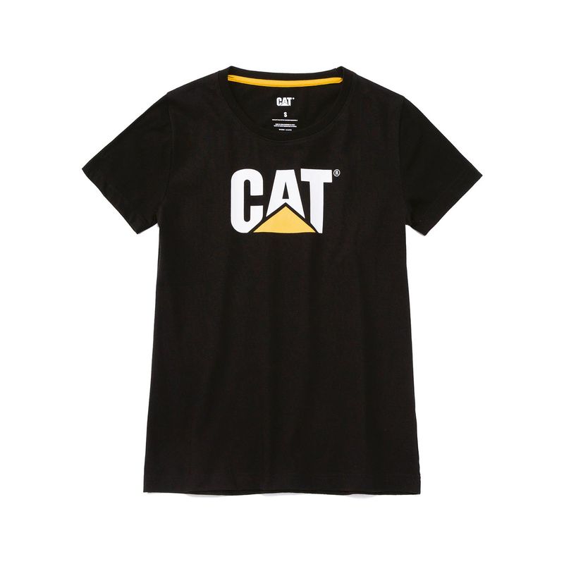 CAT - Polera Manga Corta Mujer Women'S Tm Logo Tee Negro CAT