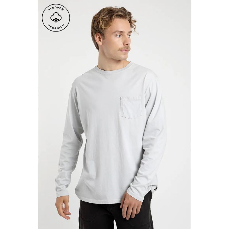 FROENS - Polera manga larga hombre Bolsillo hielo - Algodón orgánico Froens