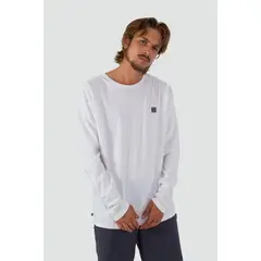 KAYA UNITE - Polera Hombre Manga Larga Daily Blanca