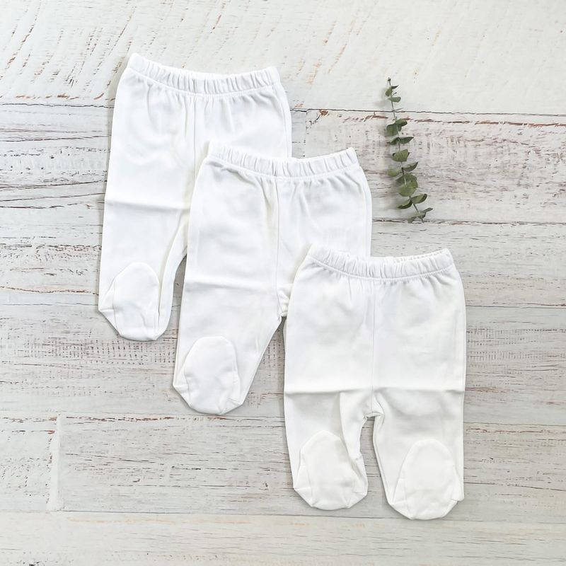 WAWABABY - Pack Wawa 3 Patitas Blancas Algodón Pima