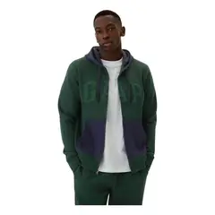 GAP - Polerón Logo Colorblock Con Cierre Hombre Verde