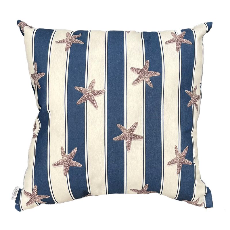 ELIZABETH PEPER - Funda Cojín Decorativo Diseño Nautico Azul 80x40