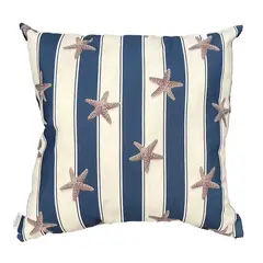 ELIZABETH PEPER - Cojín Decorativo Diseño Nautico Azul 45x45 Relleno