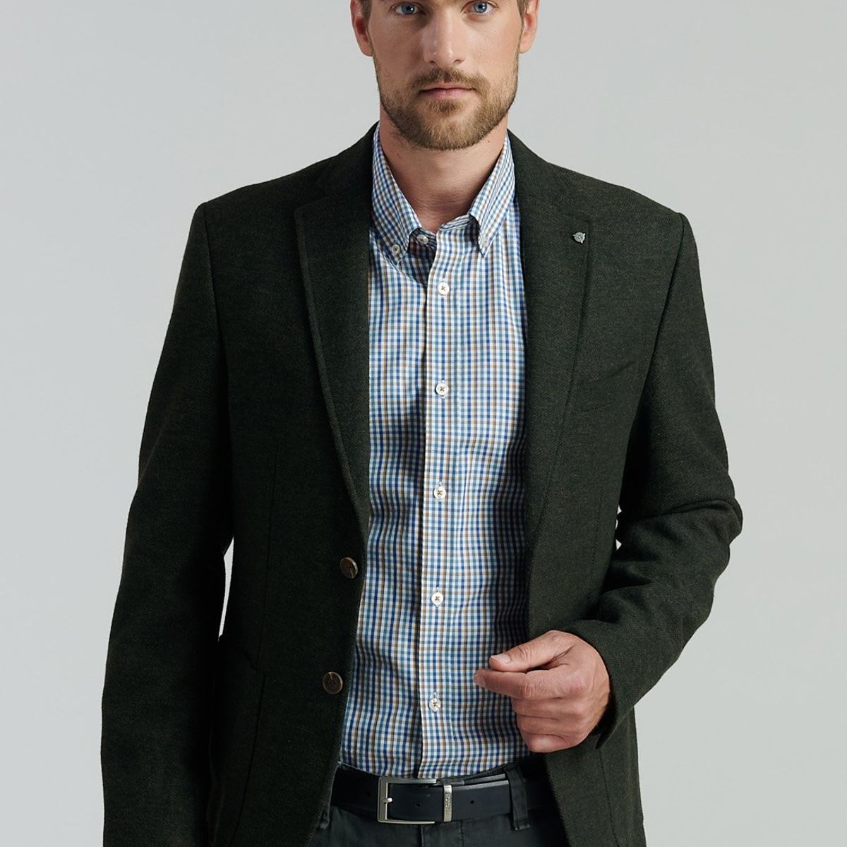 FEROUCH - Blazer Creenville Smart Casual Verde Ferouch