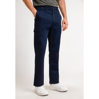Pantalón De Hombre Algodón Liso Navy