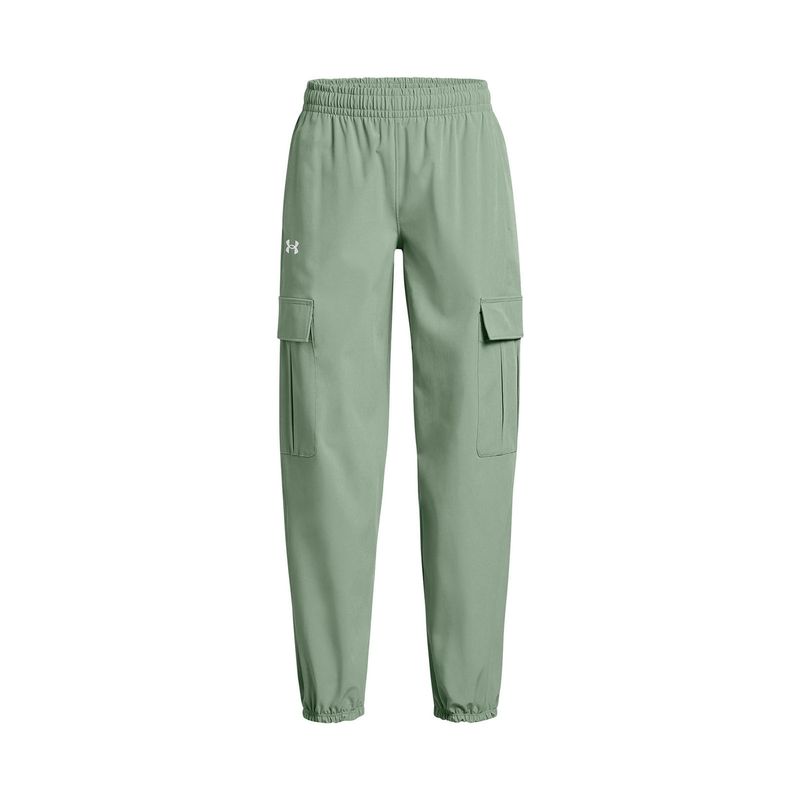 UNDER ARMOUR - Pantalón UA Rival cargo verde para niñas UNDER ARMOUR