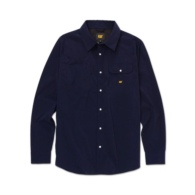 CAT - Camisa Lightweight Western Azul Marino Hombre CAT