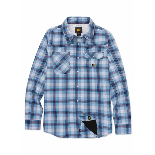CAT - Camisa Casual Lightweight Western Celeste Hombre