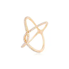 JB JOYAS BARON - Anillo Compromiso de Oro de 18kt Nudo 31 puntos de diamante