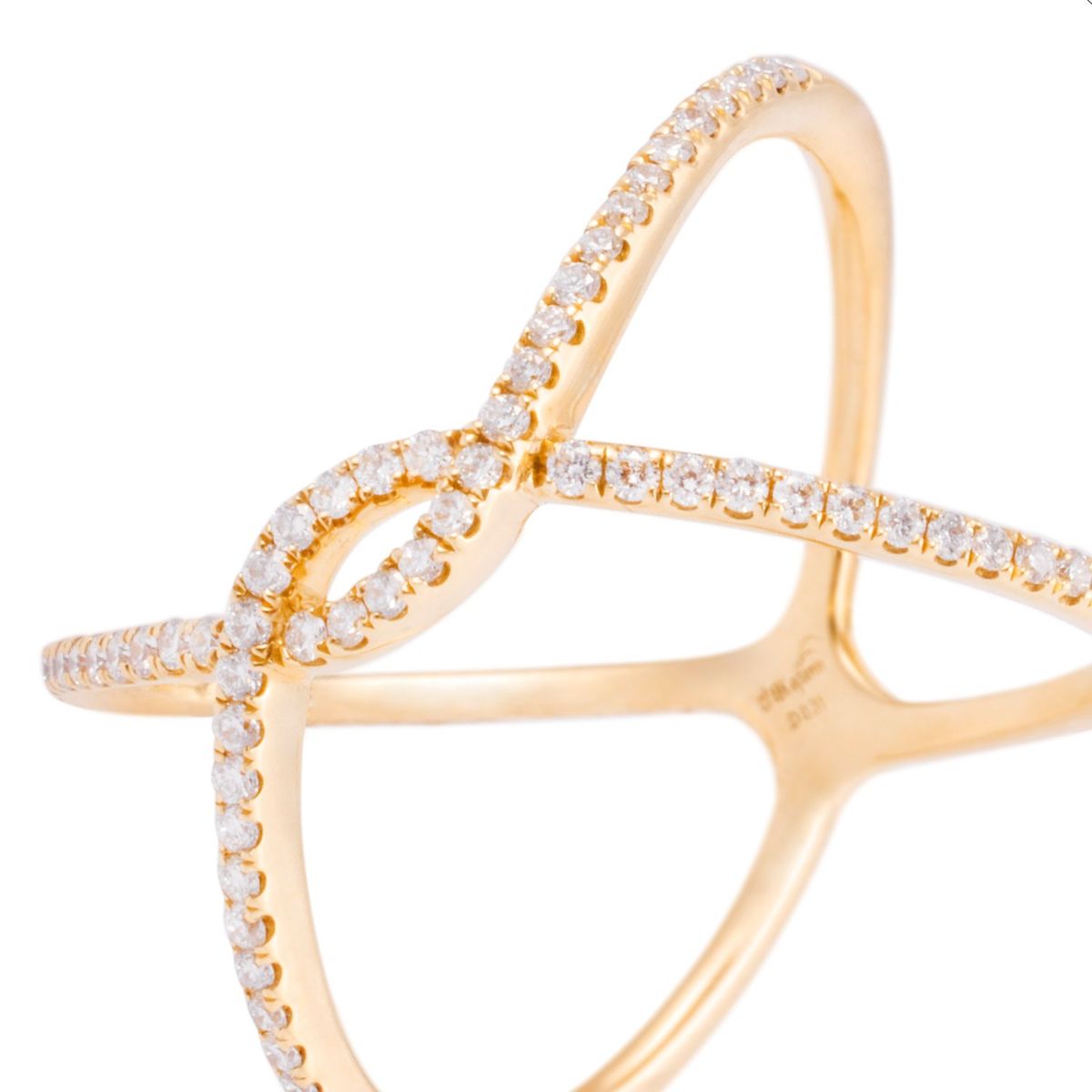 JB JOYAS BARON - Anillo Compromiso de Oro de 18kt Nudo 31 puntos de diamante