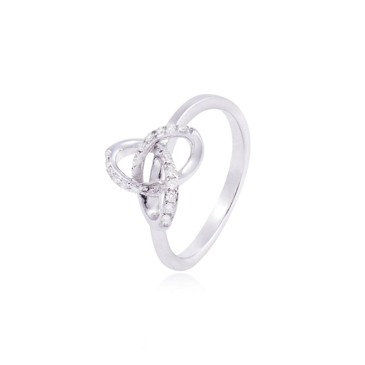 JB JOYAS BARON - Anillo Compromiso de Oro de 18kt Nudo 13 puntos de diamante