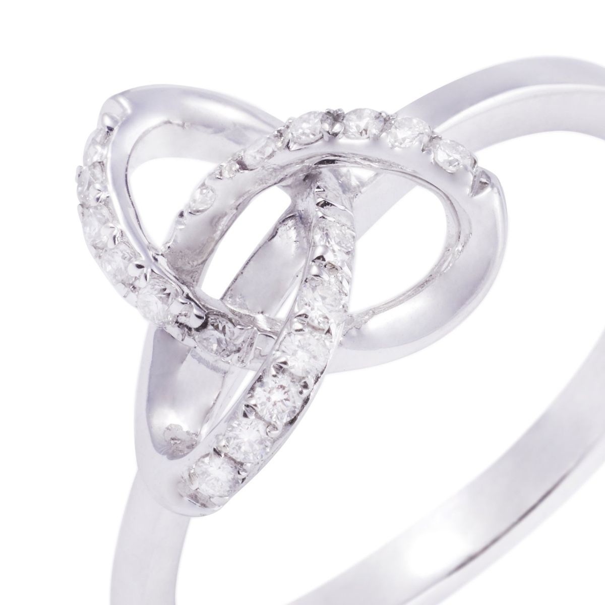 JB JOYAS BARON - Anillo Compromiso de Oro de 18kt Nudo 13 puntos de diamante