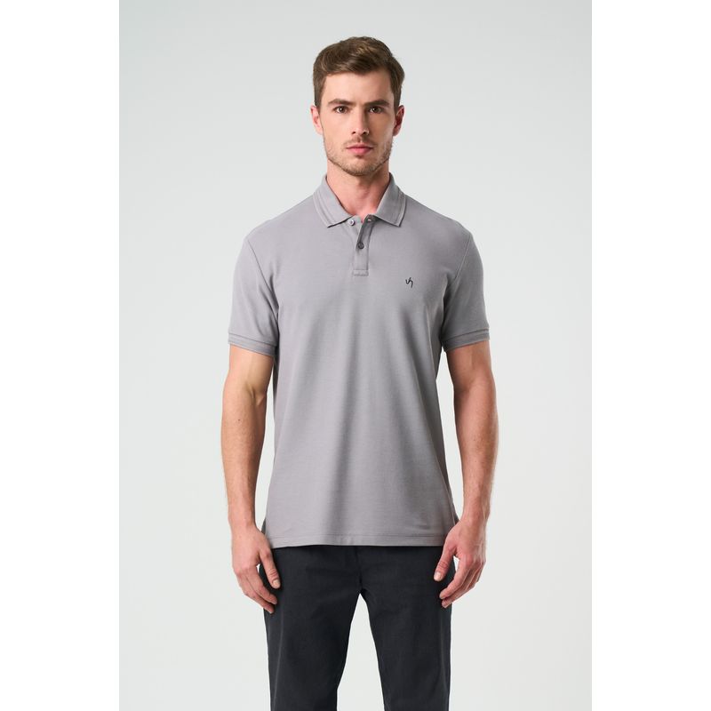 VELEZ - Vélez Polo Summer Para Hombre Semi Ajustada Gris