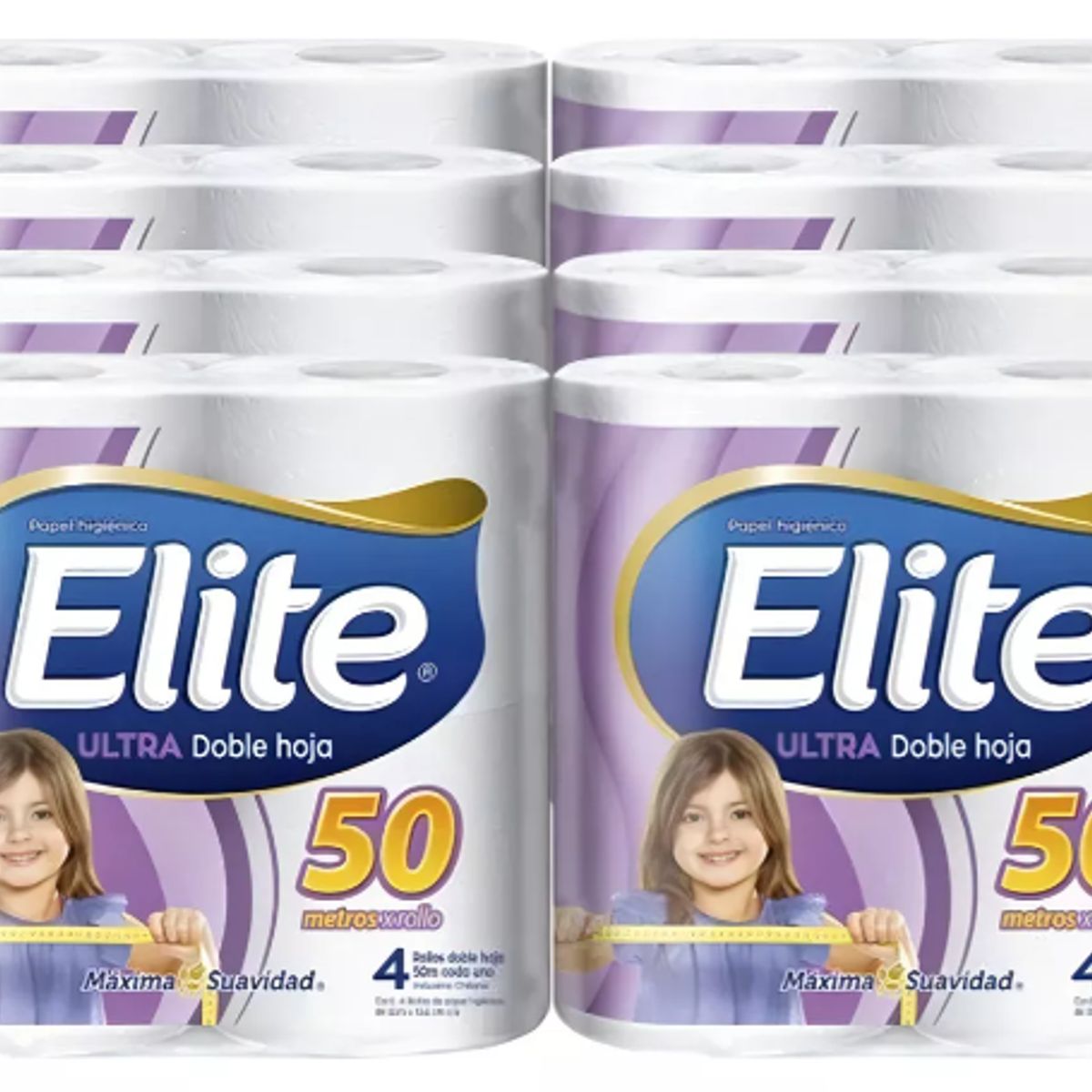 ELITE - Papel Higienico Elite 50 Mts 8 Paq X 32 Rollos