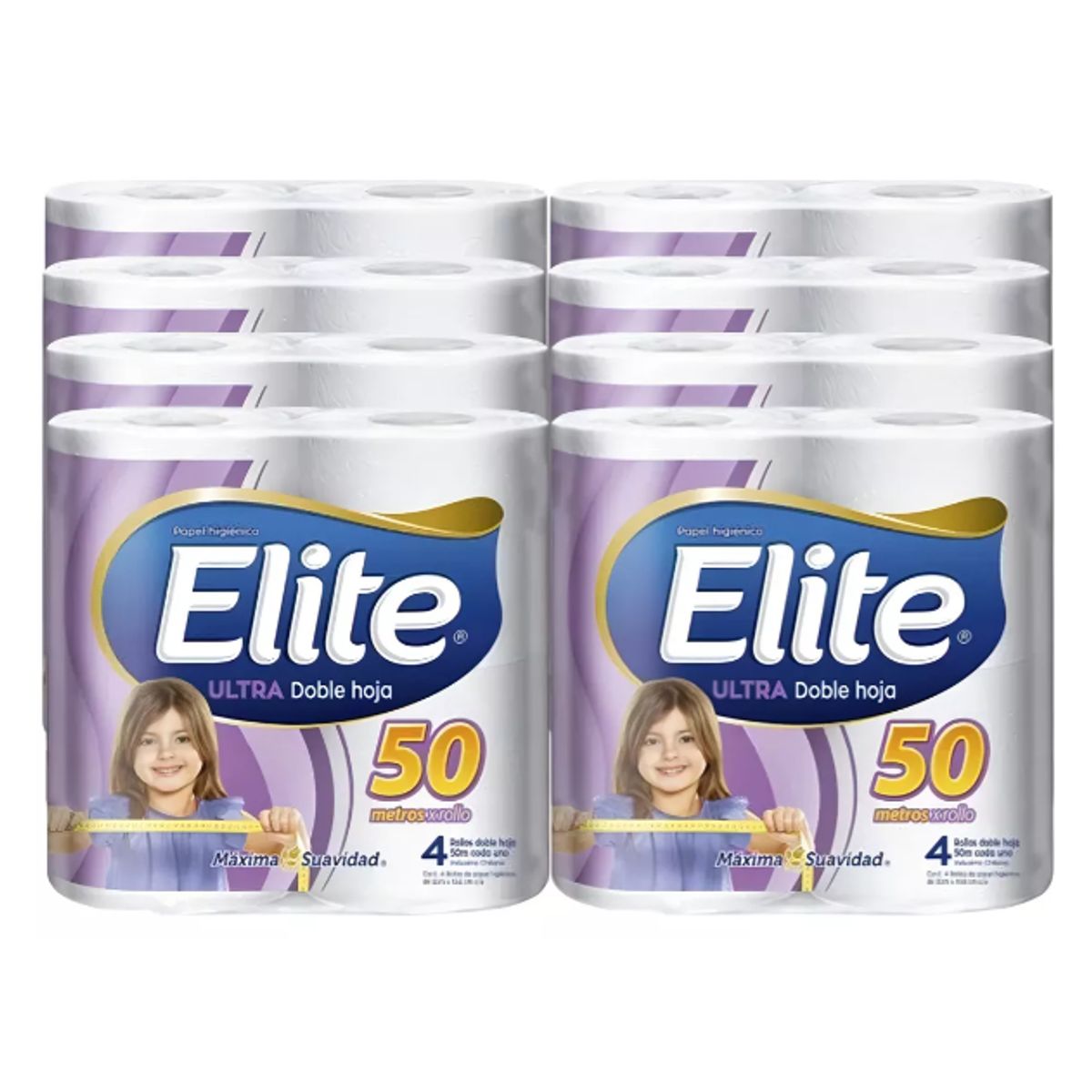 ELITE - Papel Higienico Elite 50 Mts 8 Paq X 32 Rollos