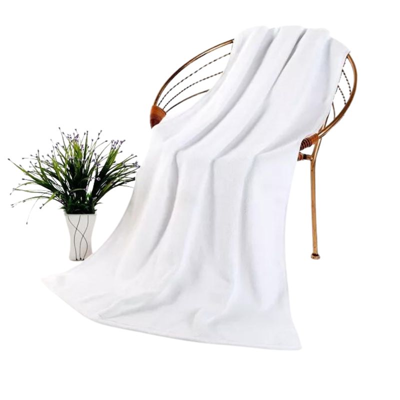 GENERICO - Toalla Blanca De Cuerpo Ducha Hotel De Algodon 90x180 Cm