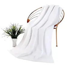 GENERICO - Toalla Blanca De Cuerpo Ducha Hotel De Algodon 90x180 Cm