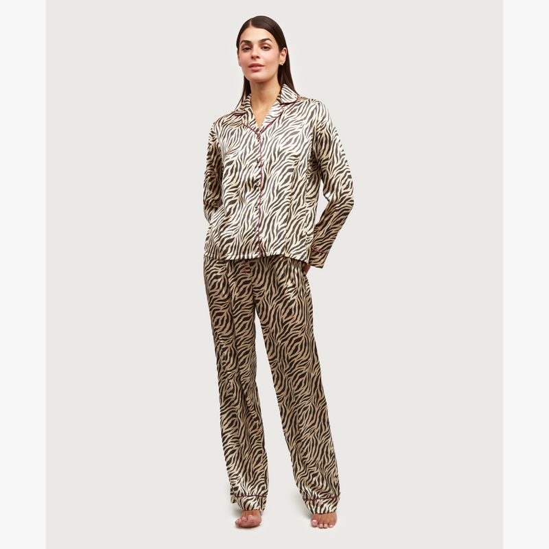 LOUNGE - Pijama Satinado Cebra Dreamy