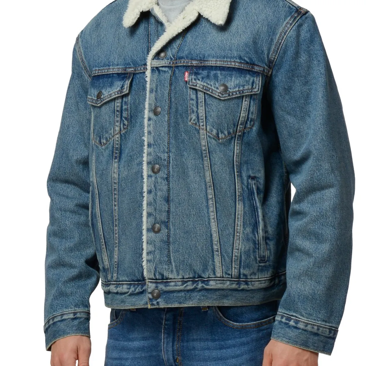 LEVIS - Chaqueta Hombre Sherpa Trucker Azul Levis