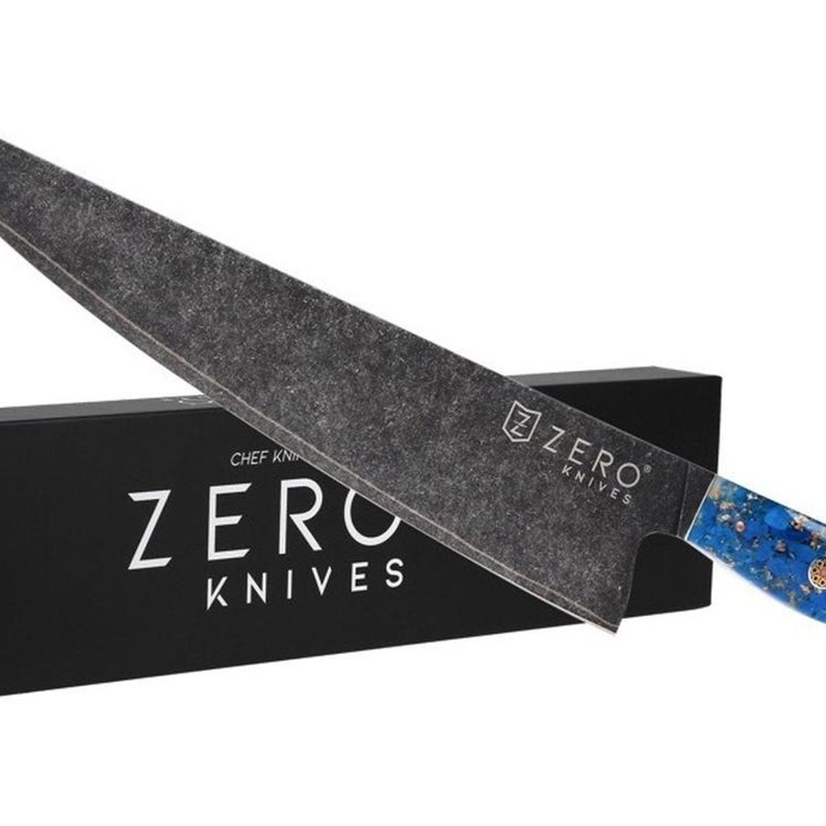 ZERO KNIVES - Cuchillo Cocina 85 - Zero Knives - Sb Chef Parrilla Asado Color Azul