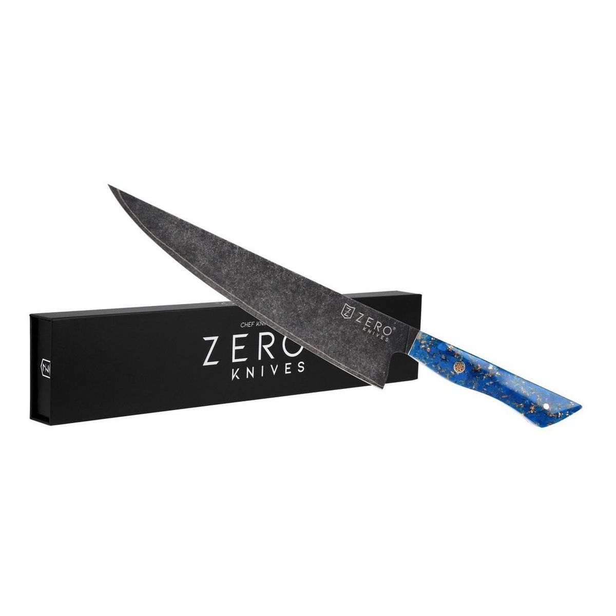 ZERO KNIVES - Cuchillo Cocina 85 - Zero Knives - Sb Chef Parrilla Asado Color Azul