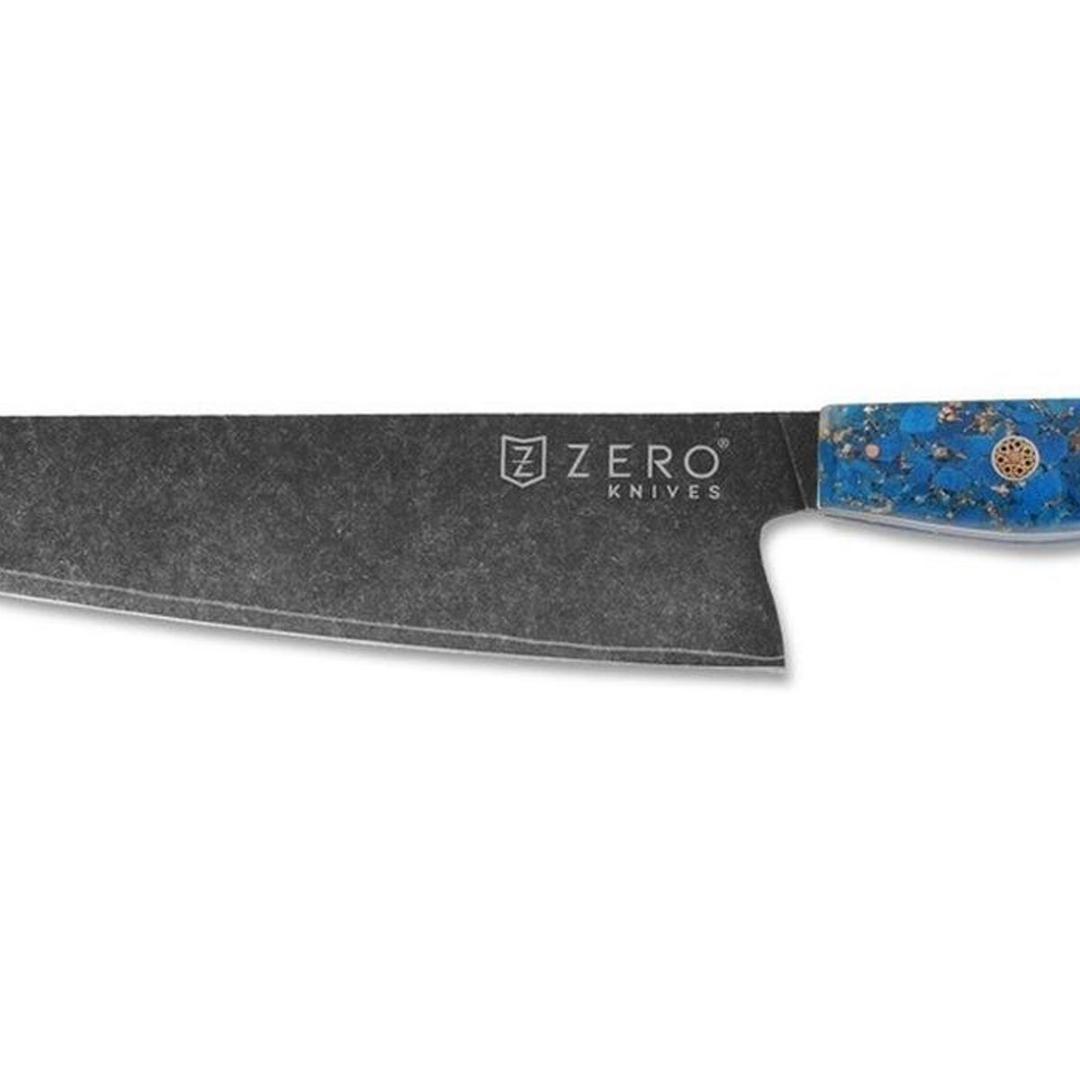 ZERO KNIVES - Cuchillo Cocina 85 - Zero Knives - Sb Chef Parrilla Asado Color Azul
