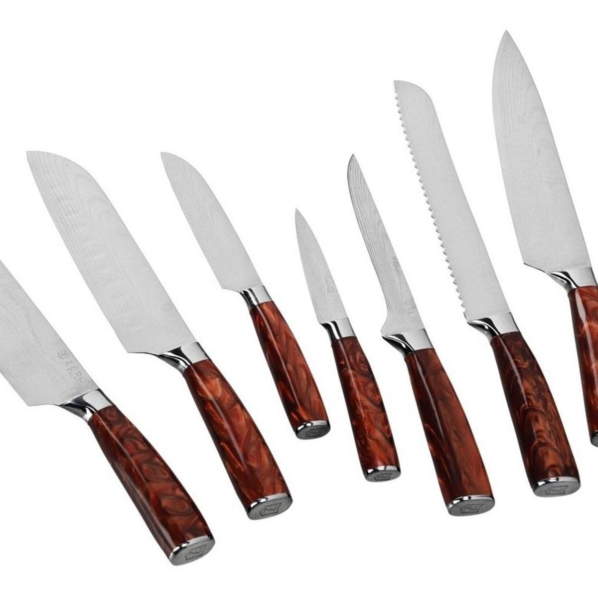 ZERO KNIVES - Set 8 Cuchillos - Zero Knives - Bright Set - Cafe