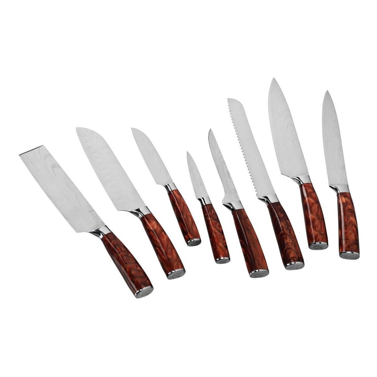 ZERO KNIVES - Set 8 Cuchillos - Zero Knives - Bright Set - Cafe