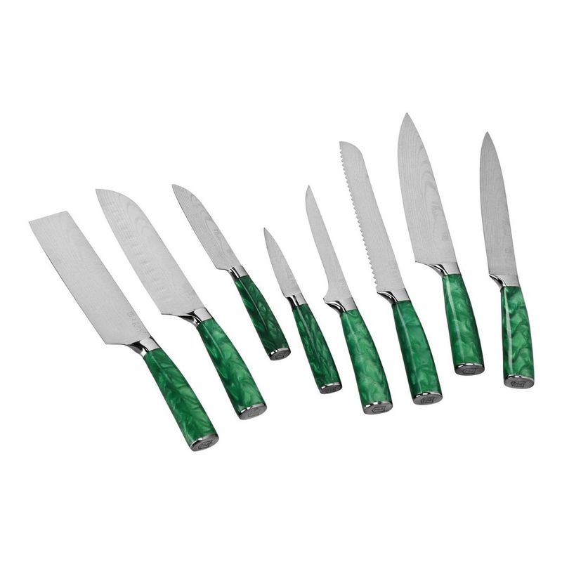 ZERO KNIVES - Set 8 Cuchillos - Zero Knives - Bright Set - Verde