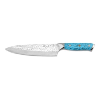 Imagen 2 del producto Cuchillo Acero Damasco 80 - Bt Chef Y Asado Color Celeste