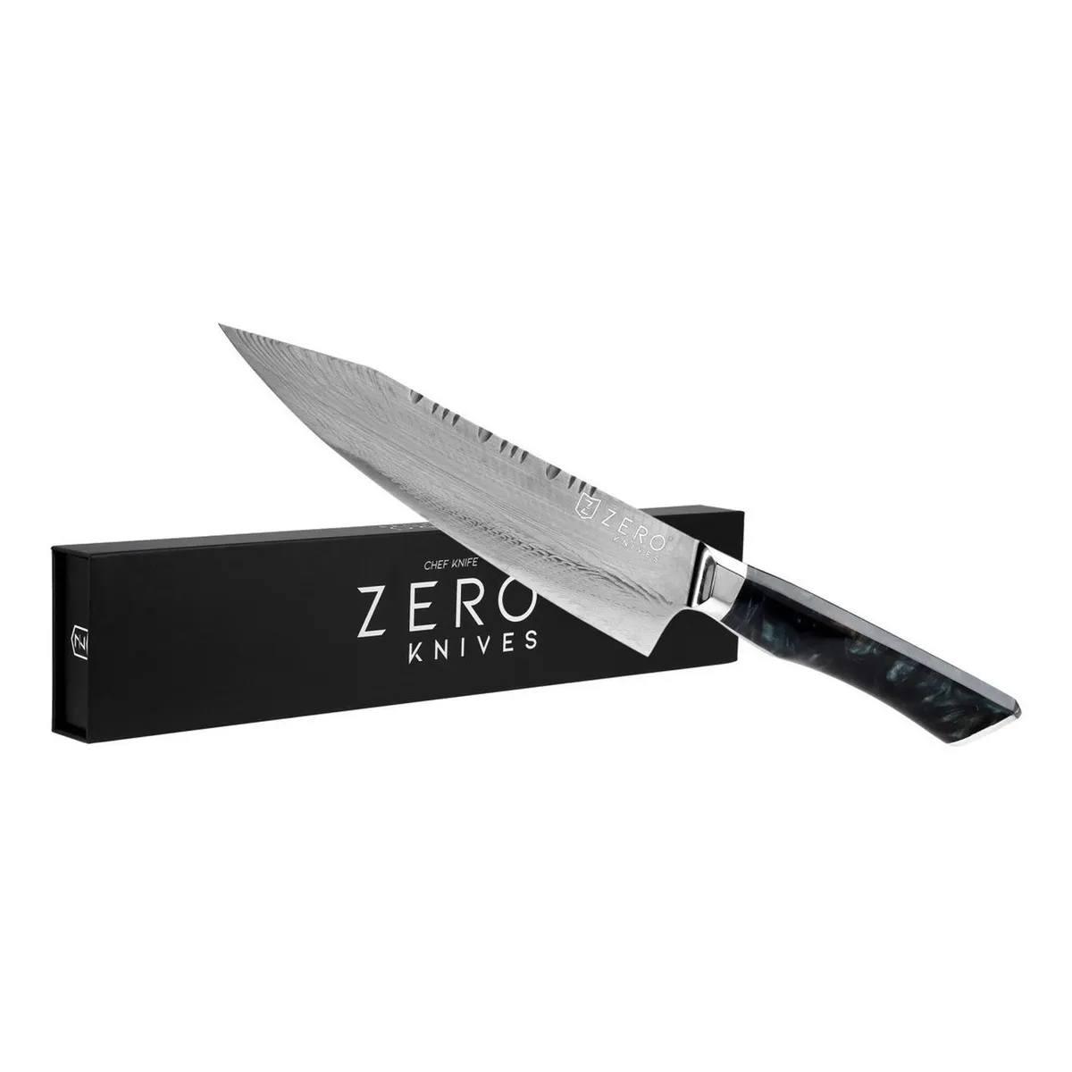 ZERO KNIVES - Cuchillo Acero Damasco 80 - Zero Knives - Chef Kiritsuke