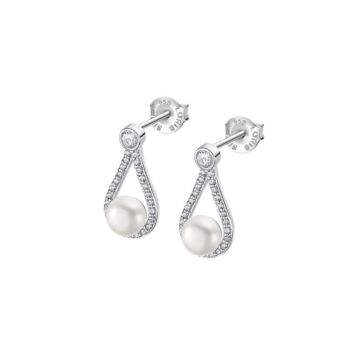 LOTUS SILVER - Aros LP3481-4/1 Lotus Silver Mujer Pearls