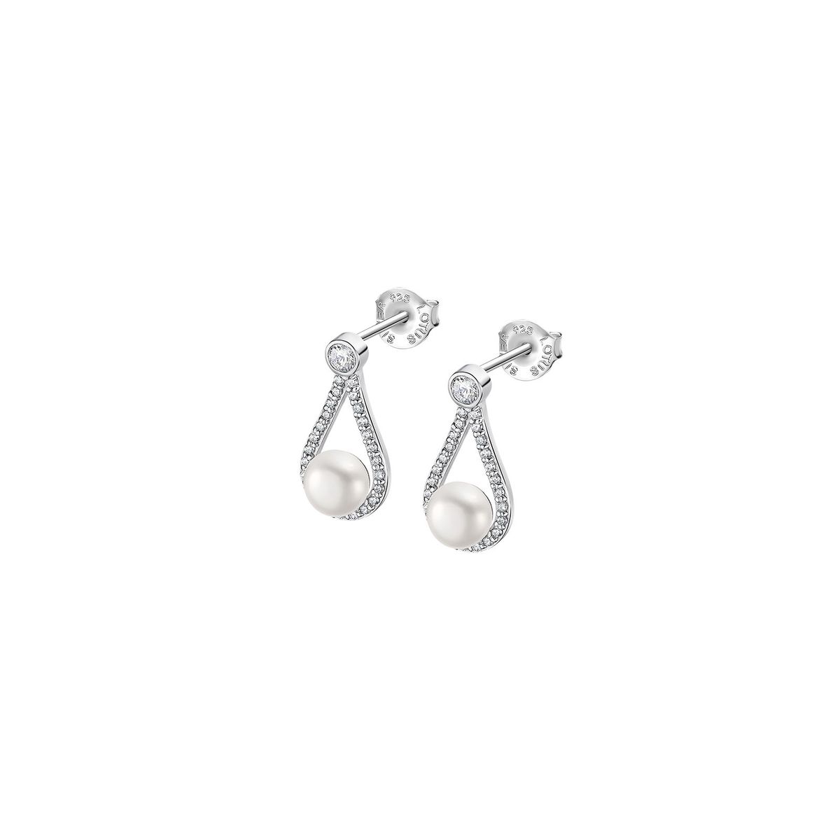 LOTUS SILVER - Aros LP3481-4/1 Lotus Silver Mujer Pearls