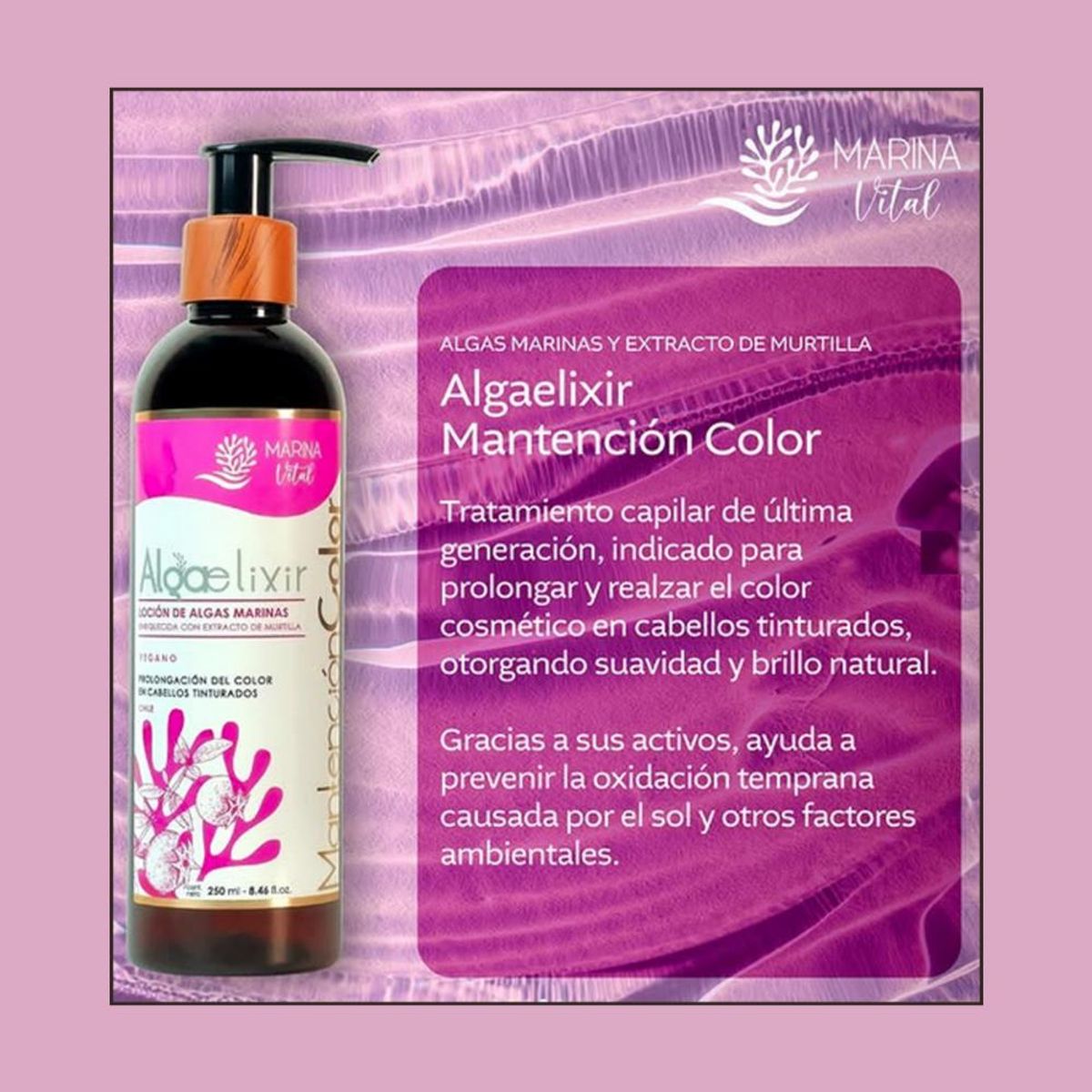 MARINA VITAL - Loción AlgaElixir Mantención Color 250 ml Marina Vital