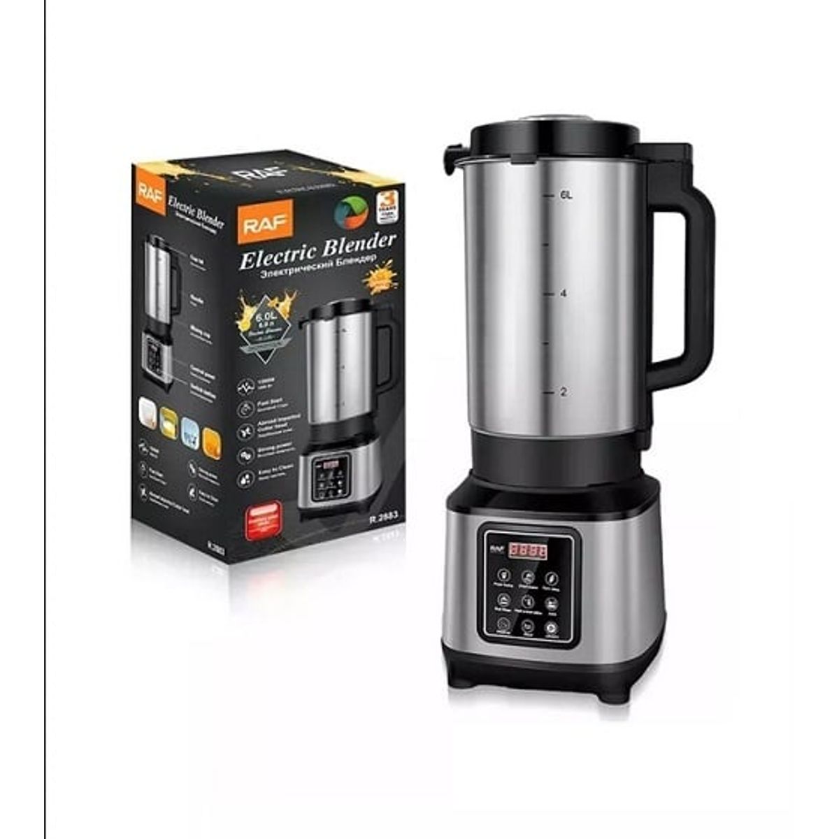 RAF - Licuadora Juguera Industrial De 6 Litros 1500w R.2883