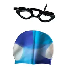 GENERICO - Pack Natación Gorro Y Lentes Silicona Niñs
