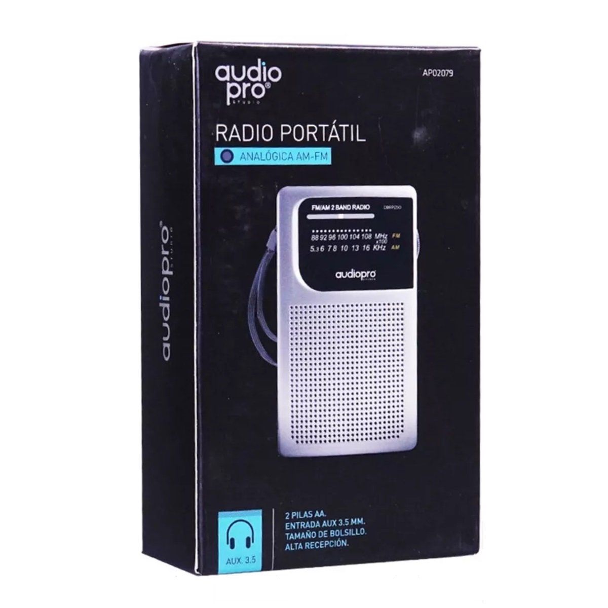AUDIOPRO - Radio FmAm Portátil Audiopro de Bolsillo AP02079