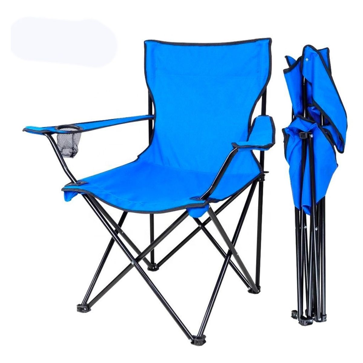 JARDIMEX - Silla Plegable Con Portavasos Camping De Playa Pesca Picnic
