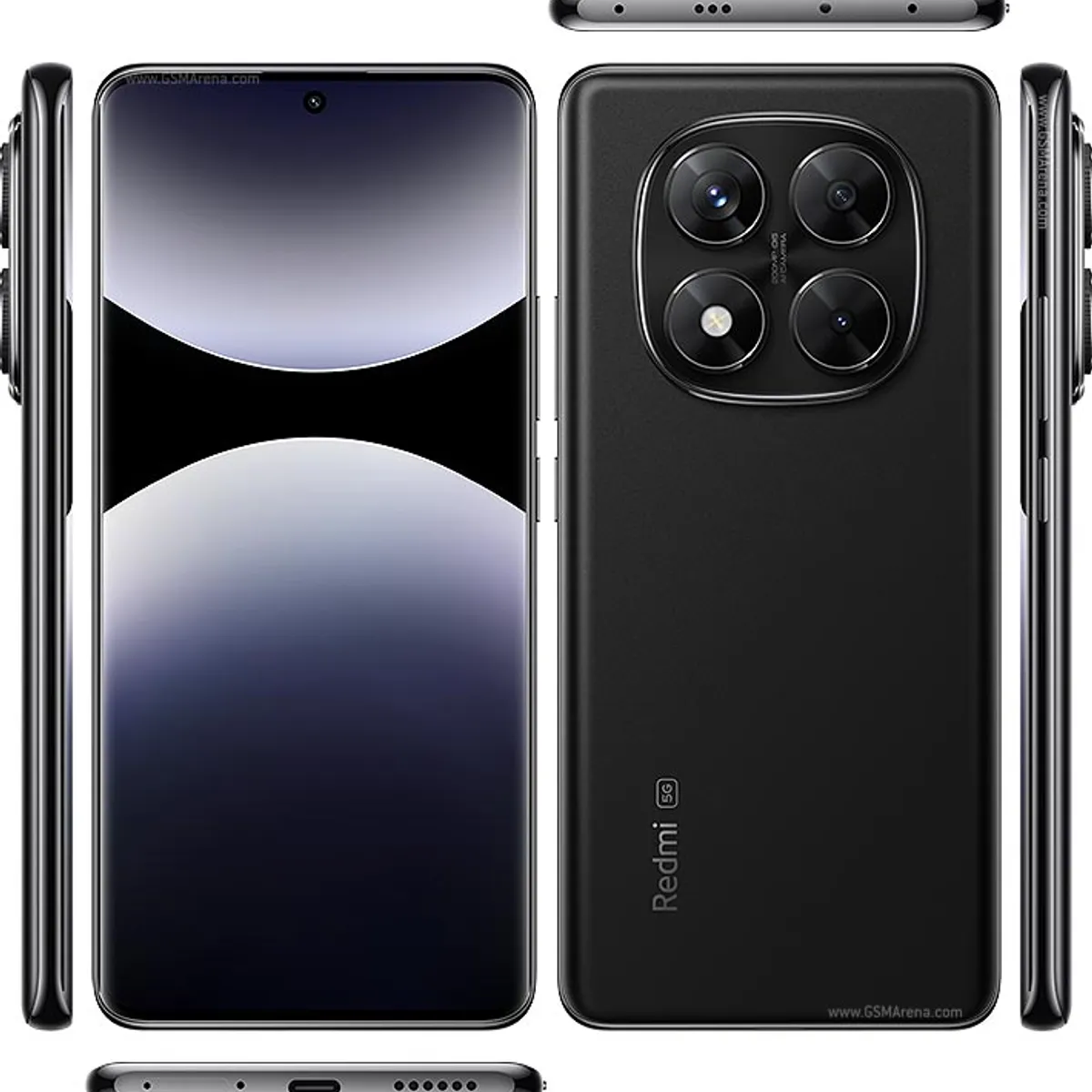 XIAOMI - Xiaomi Redmi Note 14 Pro 5G   8GB RAM+ 256GB  Resistente agua IP68 Camara AI -Midnight Black