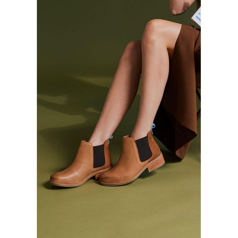 GIANI DAFIRENZE - Botin Mujer De Cuero Tina Camel C2
