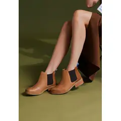 GIANI DAFIRENZE - Botin Mujer De Cuero Tina Camel C2