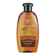 FAMILAND - Bronceador Solar F15 Coco Zanahoria 210 Ml