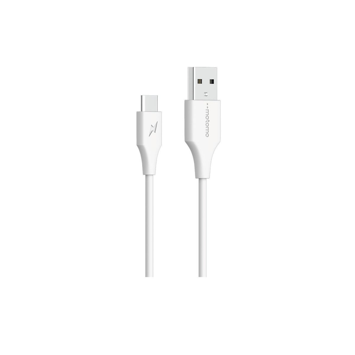 MOTOMO - Cable MO-MAX 2.4 Motomo, USB-C a USB-A, 3 Metros, Color Blanco