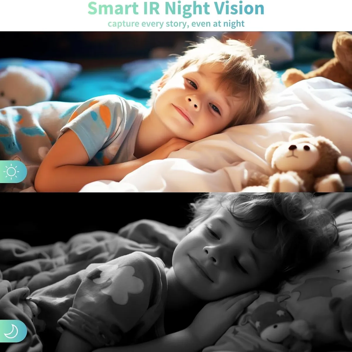 UNIARCH - Cámara Seguridad Wifi 2MP Full HD 360° Visión Nocturna