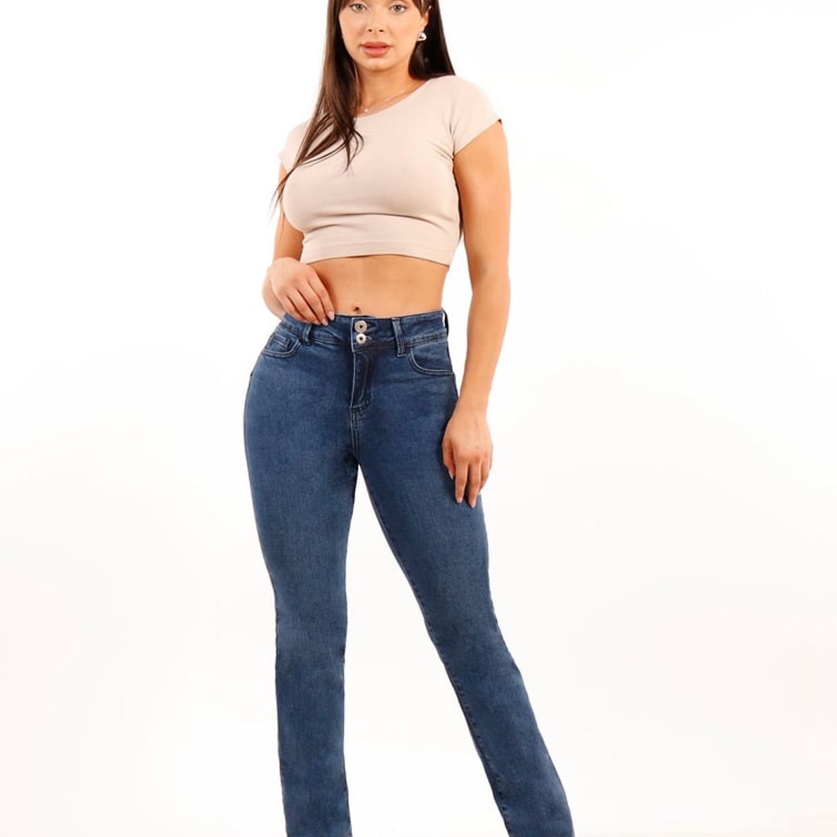 TENTATION - Jeans Recto Ta Push Up Medium Blue Tentation