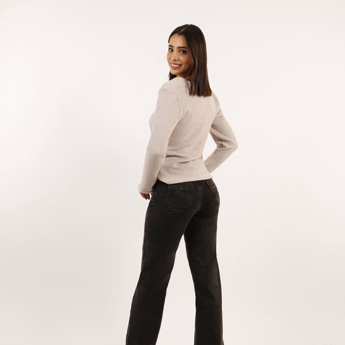 TENTATION - Jeans Wide Leg Nevado Black Tentation