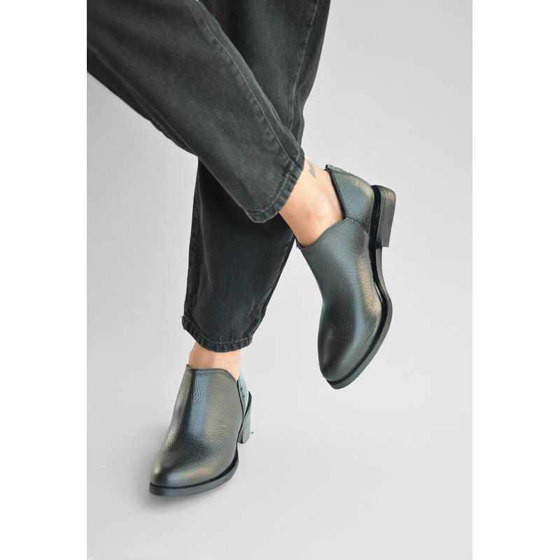 GIANI DAFIRENZE - Botin Mujer De Cuero Vinago C31 Negro