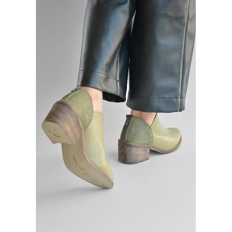 GIANI DAFIRENZE - Botin Mujer De Cuero Vinago C32 Verde