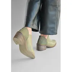 GIANI DAFIRENZE - Botin Mujer De Cuero Vinago C32 Verde